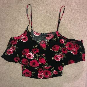 🍄3 for $10🍄Floral Open Shoulder Tank Top